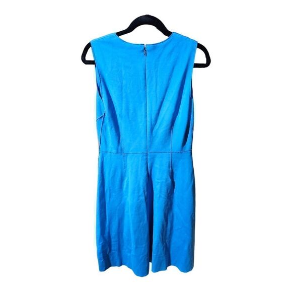 ELIE TAHARI Turquoise Blue Fit & Flare Dress - Size 8 - Picture 2 of 6